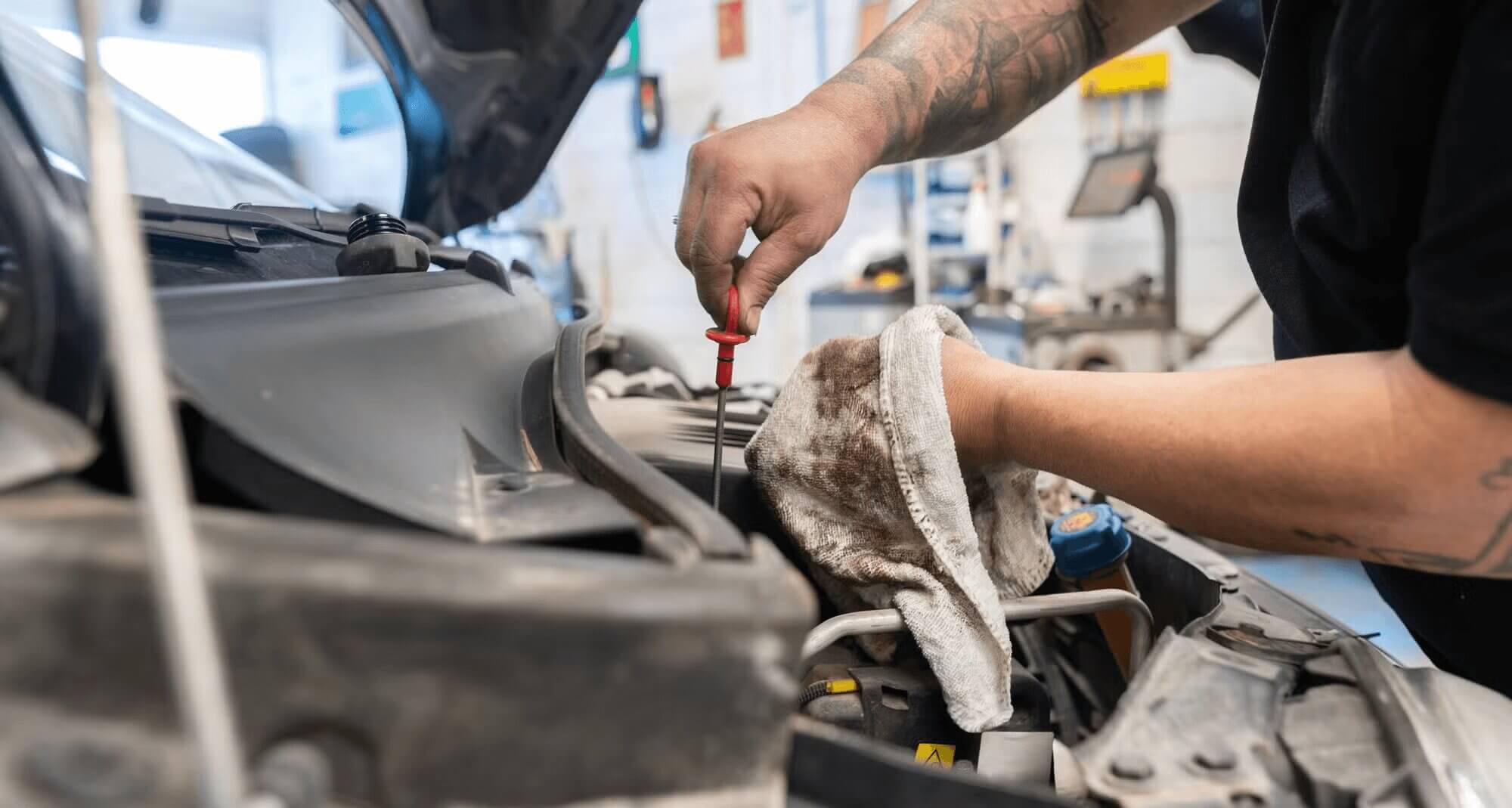 Scheduled maintenance on a car